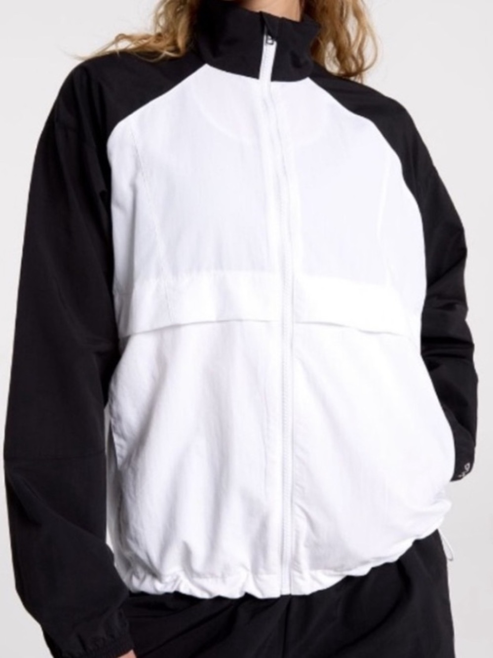 NWT DSG Black and White Colorblock Zip Jacket